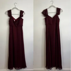 Birdy Grey Spence Bridesmaid Dress in Cabernet Maroon Red Medium thumbnail 4
