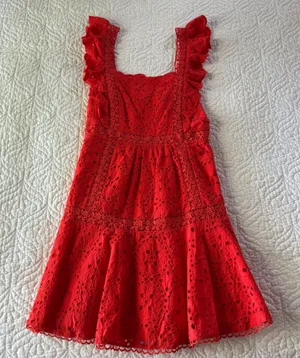 Betsey Johnson Mini Dress Eyelet thumbnail 1