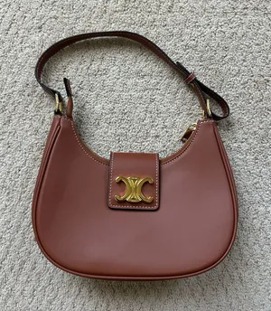 Amazon Cilene Tan Brown Shoulder Bag with Gold Logo thumbnail 1