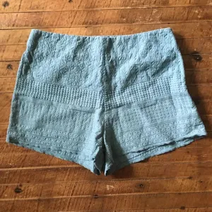 Free People 2 smoky blue embossed textured shorts thumbnail 3