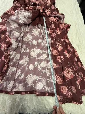 Altar’d State Stellini Wine Floral Corset Maxi Dress Small thumbnail 7