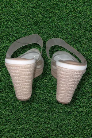 Wedge Platform Sandals White Size 9 thumbnail 5