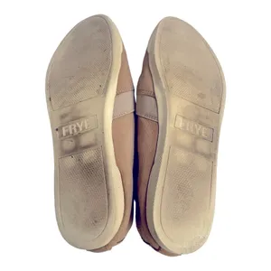 Frye Womens Size 8 M Lisa Slip On Leather Sneakers Tan Casual Flats thumbnail 9