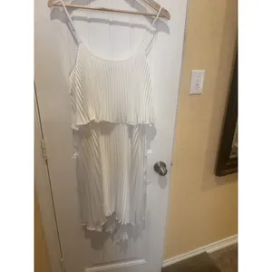 Cache High Low Accordion Pleated Dress Spaghetti Strap Size LARGE thumbnail 11