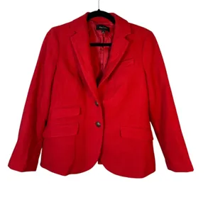 Talbots Red Wool Blend Blazer Women's Size 4 thumbnail 1
