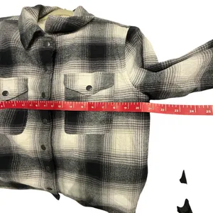 Lucky Brand jacket flannel shacket Cotton Fleece Lined Sweater Jacket size M thumbnail 8