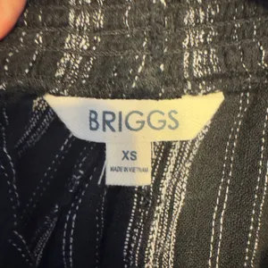 1548 |Briggs Linen Blend Boho Striped Smocked Waist Casual Shorts Black Women XS thumbnail 6