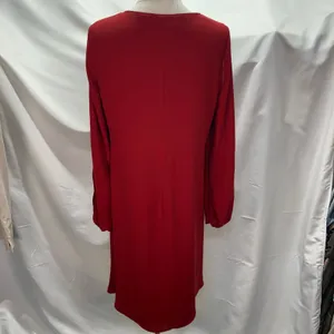 White House Black Market Red Dress Womens 4 Flowy Open‎ Sleeves Cocktail Wedding thumbnail 9