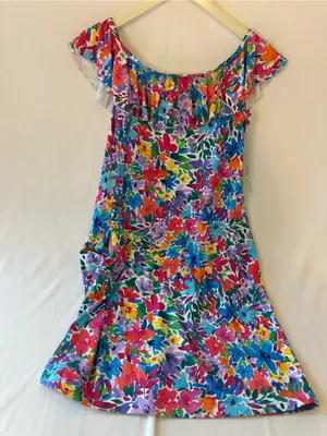 Tommy Bahama Multicolor Floral Off-Shoulder Girls Dress thumbnail 1