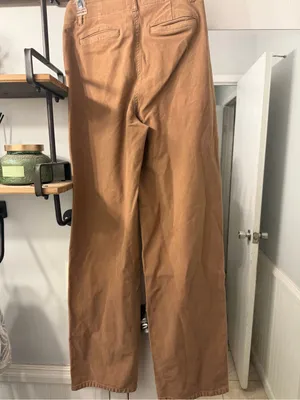 Wilfred Free Aritzia Wide-Leg Cotton Chinos in Brown thumbnail 3