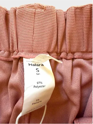 Size S (Tall) Halara High Waisted Plicated Side Pocket Wide Leg Pants Rose Tan thumbnail 4