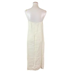Jessica‎ McClintock Cream Slip Midi Dress Spaghetti Strap Small Slit Large thumbnail 5