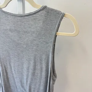 Y2K Vocal Gray Fleur-de-Lis Rhinestone Tank Top Small Made in USA 18017T Western thumbnail 4