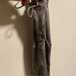 Over the Knee Suede Block Heel Boots in Gray- Size 9 thumbnail 6