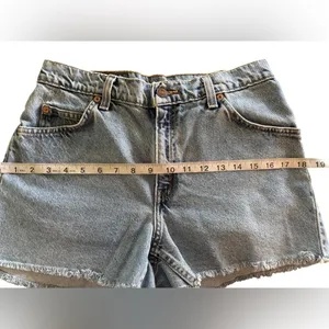 VTG Levi’s 941 Orange Tab High Waisted Denim Shorts Sz 8 Reg Fit Cut Offs thumbnail 9