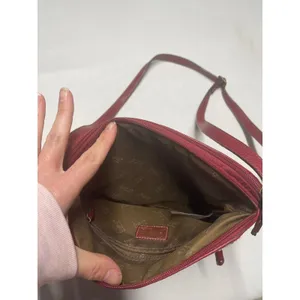 B.O.C. Born Concept Red Pebbled "Super organizer" Crossbody bag thumbnail 7