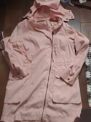 Olivia Miller Women's Pink Lightweight Hooded Jacket Linger Style Size Medium thumbnail 1