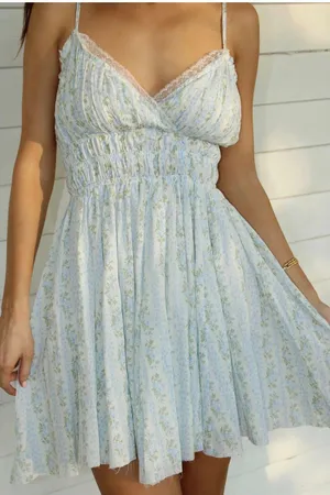 Sky to Moon Dress Floral Blue thumbnail 1