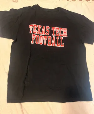 Texas Tech Football Shirt Black Size L thumbnail 1