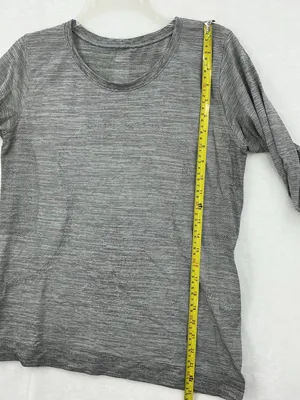 lululemon athletica Heathered Gray Long Sleeve Crewneck 740 thumbnail 4