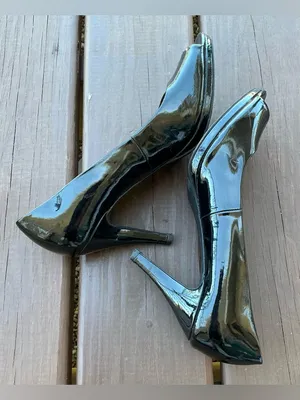 Merona Patent Leather Peep-Toe High Heels in Black🖤 thumbnail 7