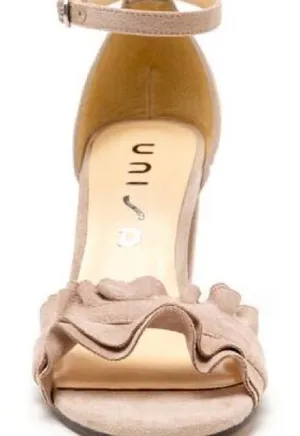 Unisa Ruffled tan heels thumbnail 1