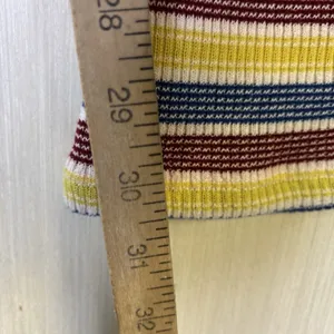 Zara Pants‎ Womens Sz S Knit Striped Colorful Pull On Yellow Red Blue Ribbed thumbnail 9