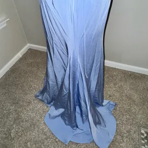 Faviana Lace Applique V Neck Prom Dress With Lace Up Back thumbnail 7