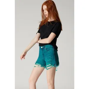 BLANK NYC Vintage‎ Hi Rise Acid Wash Emerald Denim Shorts Size 28 thumbnail 2