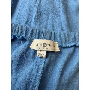 Umgee Blue Floral Embroidered‎ Off The Shoulder Bell Sleeve Blouse XL WG0914 thumbnail 6