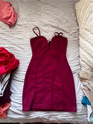 Windsor Plum Strap Mini Dress with Sweetheart Neckline thumbnail 2