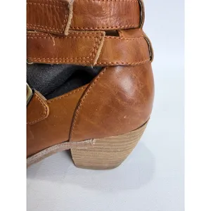 Antelope Italian Leather Ankle Boots Brown Buckle Straps Block Heel EU 38‎ thumbnail 15