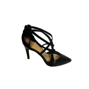 Nine West Women's Elilah Strappy Zip Up High Heels Black Size 7 thumbnail 2