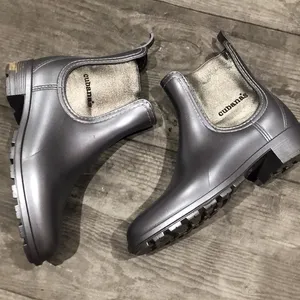 Cubanas by Anthropologie chelsea gray silver rain boots thumbnail 3