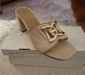 A New Day Tan and gold heels thumbnail 1