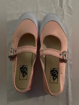 Vans Peach Mary Jane Platform Flats with Buckle size M6.5 W8 NWOB thumbnail 5