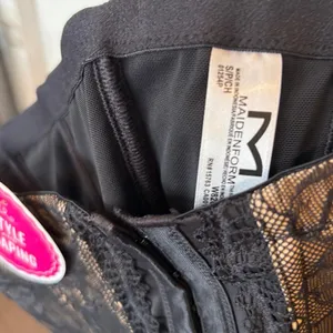 Maidenform‎ Black And Tan Lace Corset Size Small thumbnail 4