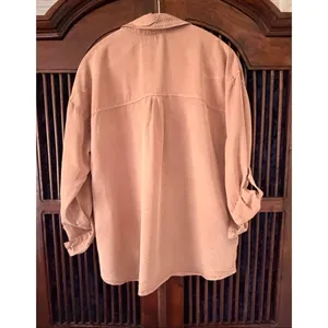 Be cool S/M 100% Tencel Utility Shirt Jacket Snap Buttons thumbnail 2
