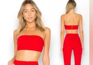 REVOLVE Superdown Remy Red Bandeau Tube Top Sz XXS NWT thumbnail 2