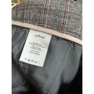 Aritzia Wilfred wool cashmere blend plaid trouser pants 6 thumbnail 5