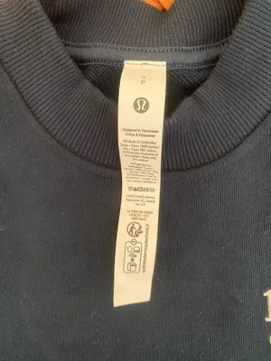 Lululemon Cotton French Terry Crewneck Tennis Club size S True Navy/White NWT thumbnail 3
