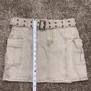 Sincerely Jules Tan Cargo Denim Skirt Women's Size 9/28 Utility Mini Skirt thumbnail 7