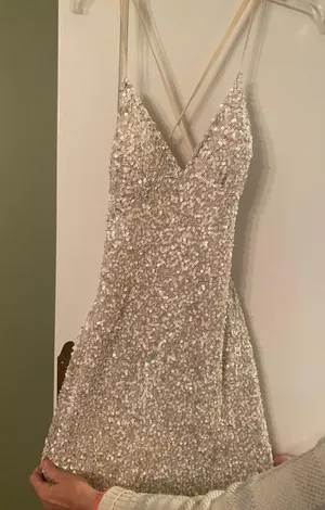 Scala Silver Sequins Prom Dress thumbnail 1