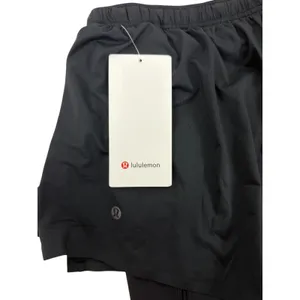 Lululemon Mesh Outer Short High Rise 2" Running Shorts Black Size L NWT thumbnail 5