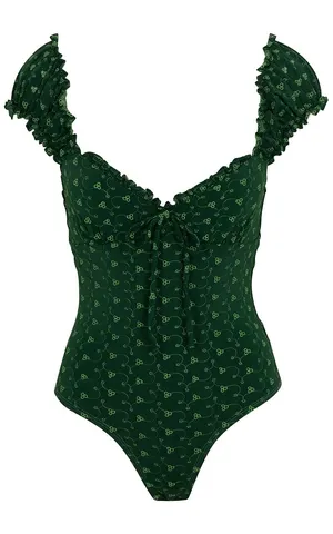 Alpine Butterfly Swim Green Elle One-Piece sz S thumbnail 1