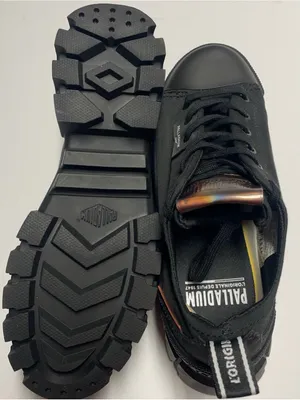 Palladium Revolt Lo Tx Black Low Fashion Sneaker Chunky. Canvas outer. Vegan. 8 thumbnail 7