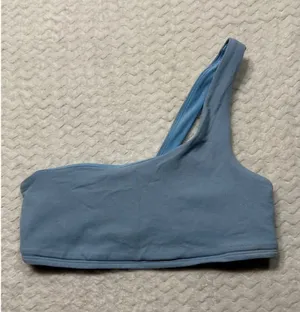 Alo Yoga Womens One Shoulder Sports Bra Light Blue Size S W5682R thumbnail 1