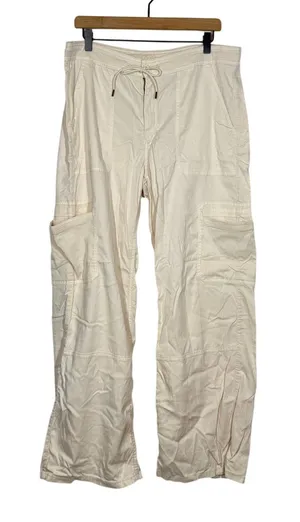 American Eagle Baggy Wide Leg Pant Size XL XXL 2X Ivory Drawstring Utility Cargo thumbnail 1