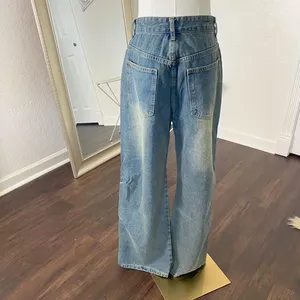 NWOT Chements vintage washed baggy denim jeans Size M thumbnail 4