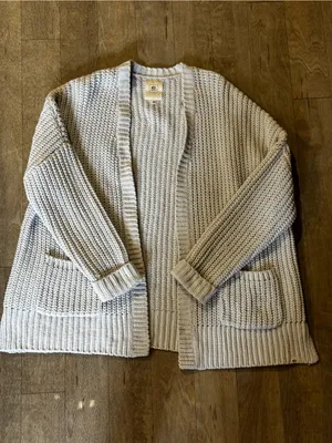 Rip Curl Safari Sun Open Front Cardigan Oversized Off White Size XS thumbnail 2